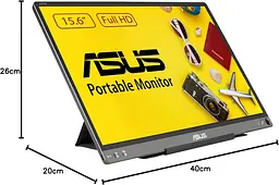 Монітор портативний Asus 15.6" ZenScreen MB16ACE USB-C IPS Case teh0014150 - мініатюра 3