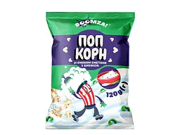 Попкорн BOOMZA Сметана та цибуля пакет 120г