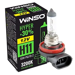 Галогенова лампа Winso H11 12V 55W PGJ19-2 HYPER +30%(712810)
