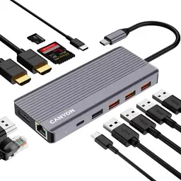 Порт-реплікатор Canyon Docking Station DS-16 13 in 1 4K USB-C hub (CNS-TDS16) - мініатюра 6