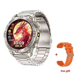 Чоловічий смарт-годинник Smart Watch KC86 з AMOLED дисплеєм підтримкою дзвінків і 2 змінними ремінцями в комплекті - мініатюра 2