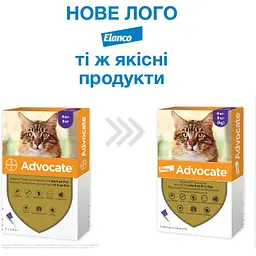 Краплі від паразитів Elanco Advocate для кішок від 4 до 8 кг 0.8 мл x 3 піпетки - мініатюра 3