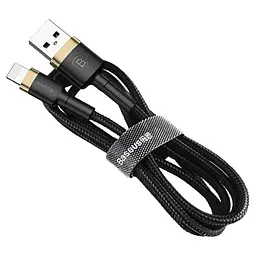 Кабель Baseus Cafule Lightning 1.5A (2m) gold/black (CALKLF-CV1) - мініатюра 2