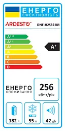 Холодильник Ardesto з нижньою морозильною камерою 181x54.5х60 холодильне відділення 182 л морозильне відділення 55 л 2 двері А+ NF сріблястий (DNF-H253S181) - мініатюра 3