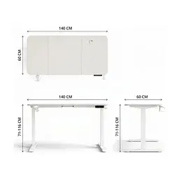 Комп'ютерний стіл GT Racer TY-1451 White (TY-1451 (140x60x71-116) White) - мініатюра 4