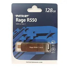 Флеш-накопичувач Patriot USB 3.2 Gen 1 Rage R550 128GB Type-A+C (PE128GR550DSAD) - мініатюра 2