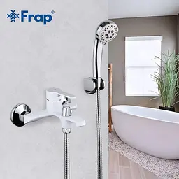 Змішувач для ванни Frap F3241 білий/хром - мініатюра 2