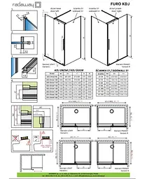 Душові двері Radaway Furo Gold KDJ 62,2x200 прозоре скло, золото (10104622-09-01L) - мініатюра 10