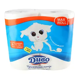 Папір туалетний Диво Max Roll, двошаровий, 4 рулони - мініатюра 2