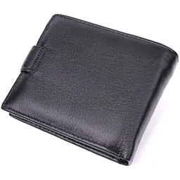 Якісний горизонтальний гаманець із натуральної шкіри ST Leather 22455 чорний - мініатюра 5