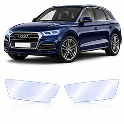 Антигравійна захисна бронеплівка за лекалами для Audi Q5 FY 2017-2020 - оптика (фари та ПТФ)
