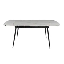 Стіл Vela 110-170x75 white marble matt - мініатюра 2