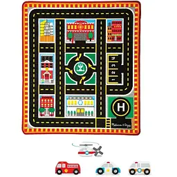 Килимок ігровий Melissa & Doug Рятувальні автомобілі з машинками (MD19406)