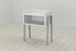 Тумба модульна Ferrum-decor Джузі 540x450x320 метал Сірий ДСП Білий 16 мм (FRD-102982)