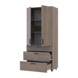 Шафа для одягу Doros Торн Кремона Канноло 2 ДСП/3Ш (полиці) 90х51.6х200 (44900430) - мініатюра 2