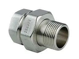 Американка RAFTEC 2" розбірне з'єднання, DN50, пряме, латунь, нікель, AS06