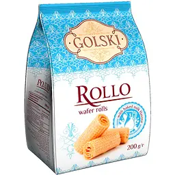 Рулетики Golski Ролло вафельний смак топленого молока, 200 г (905885) - мініатюра 2