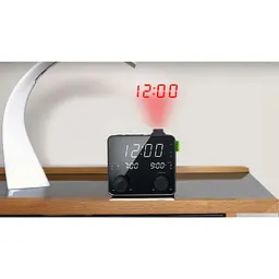 Радіо-годинник Muse M-189 P з USB та проекцією (M-189 P) - мініатюра 5