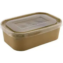 Контейнер COMFORT PACK 10шт/уп з кришкою крафт 650мл овальний 12х17х5см