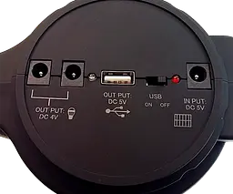 Фонарь автономный многофункциональный на солнечной батарее XPRO 10W+22 SMD LED c радио, Power bank и MP3 черный (XPRO_1763) - мініатюра 3