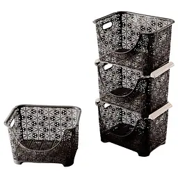Корзина Violet House Ажур Coffee, 4 шт. (0409 Ажур COFFEE Набор 4 шт 36*2) - мініатюра 2