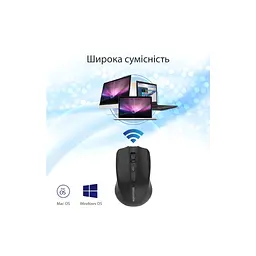 Мишка Promate Clix-8 Wireless Black (clix-8.black) - мініатюра 7