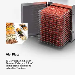 Дегідратор сушарка Food Dehydrator LT-16 для овочів фруктів м'яса грибів 16 лотків 1500Вт - мініатюра 5