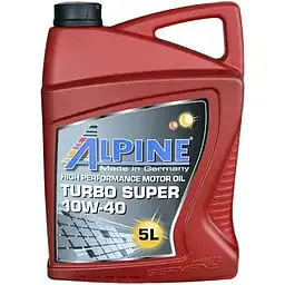 Олива моторна напівсинтетична Alpine Turbo Super 10W-40 API CI-4/SL E7/B4/A3 MB-228.3 5 л (23476)