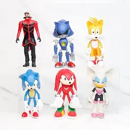 Набір фігурок Сонік, Іграшки персонажі Sonic the Hedgehog 6 шт. - мініатюра 1