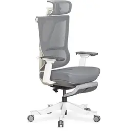 Крісло Mealux S6 Air Fabric Grey White ( HF-S6 F/GW)