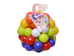 Набір м’яких різнокольорових кульок Kinderway, 60 шт., 02-413 - мініатюра 3