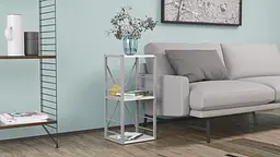 Етажерка 3/34 Ferrum-decor Серії Коннект 73x34x28 сірий ДСП Білий 16мм (FRD-104301) - мініатюра 2