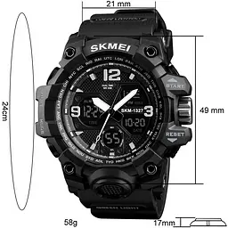 Чоловічий спортивний годинник Skmei 1327 Hamlet (Чорний) - мініатюра 4