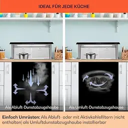 Витяжка Klarstein Royal Flush Eco Downdraft 90 см 576 м³/год A+ (10034301) - мініатюра 7