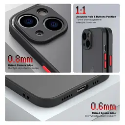 Чохол до мобільного телефона Armorstandart Frosted Matte Xiaomi Redmi Note 13 Pro+ 5G Black (ARM71838) - мініатюра 3