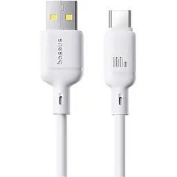 Кабель Baseus Silky Series USB-A to USB-C 100W 1m White (P10377703213-00) [155535]