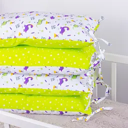 Подушка-борт MirSon Kids Time 18-0001 Hello Dino захисна біла 4 шт. - мініатюра 7