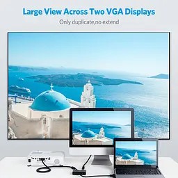 Спліттер - розгалуджувач - адаптер Ugreen VGA to 2xVGA Splitter MicroUSB Port (1 метр) (UGR-20918) - мініатюра 9