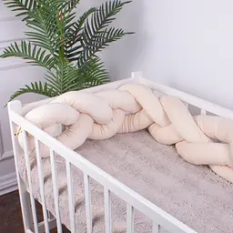 Коса захисна в ліжечко MirSon Kids Time 28-0004 Cream Velvet велюрова рожева - мініатюра 9