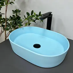 Умивальник VBI Verona 50 blue matt накладний VBI-011321, Синий - мініатюра 3