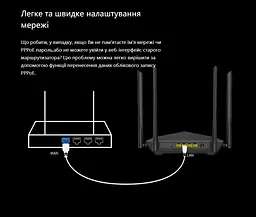 WI-FI роутер маршрутизатор Tenda 10.AC, AC1200, 3x1GE LAN, 1x1GE WAN, MU-MIMO 4x6dBi - мініатюра 10