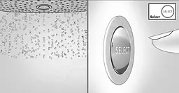 Душова система Hansgrohe Croma Select S 280 1jet Showerpipe з термостатом Brushed Black Chrome 26890340, Шліфований чорний хром - мініатюра 7