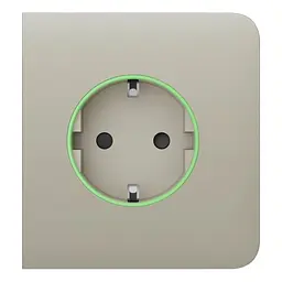 Фронтальна панель Ajax SideCover (smart) [type F] [55] ASP ivory/слонова кістка для розумної розетки Outlet (type F) (26-00358) - мініатюра 2
