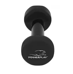 Гантель вінілова PowerPlay 4125 Achilles 5 кг Чорна 1 шт (PP_4125_5kg) - мініатюра 3
