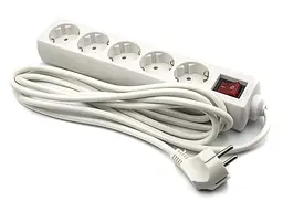 Сетевой фильтр PowerPlant JY-1052/3 (PPSA08M30S5) 5 розеток, 3 м, белый, кулек