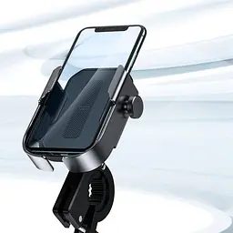 Мото-велотримач для смартфона Baseus Armor Motorcle holder SUKJA-01 Black - мініатюра 7