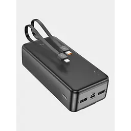 Повербанк чорний батарея 30000mAh зовнішній акумулятор Power bank HOCO J118B Speed ​​energy