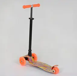 Самокат Best Scooter 59х16х30 см Оранжево-чорний 000231541 - мініатюра 3