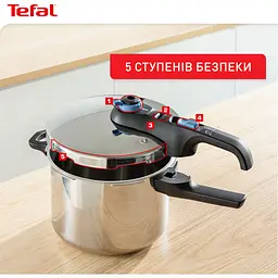 Скороварка Tefal Secure Trendy з паровим кошиком 6 л (P2580701) - мініатюра 3