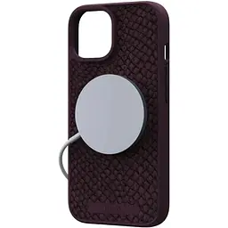 Чохол-накладка Njord Salmon Leather MagSafe Case Rust для iPhone 15 (NA51SL03) - мініатюра 3